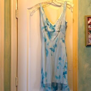 Tahari Sexy blue floral dress fully lined size 2